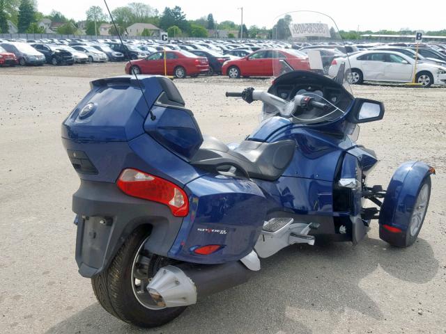 2BXJBKC17AV001238 - 2010 CAN-AM SPYDER ROA BLUE photo 4