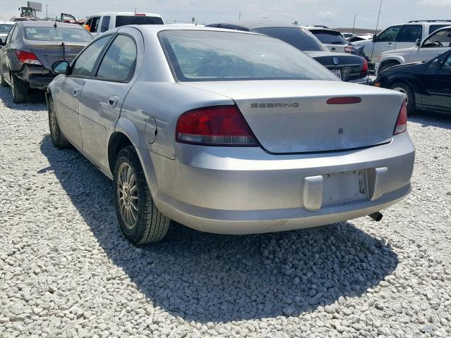 1C3EL46X34N291552 - 2004 CHRYSLER SEBRING LX SILVER photo 3