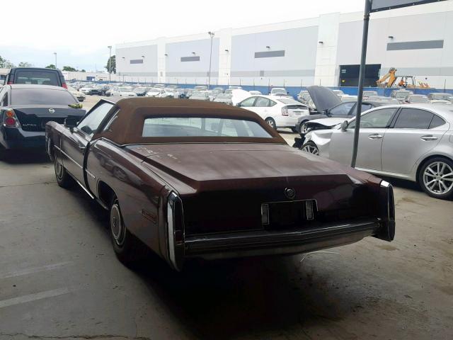 6L47S8Q237517 - 1978 CADILLAC ELDORADO B BROWN photo 3