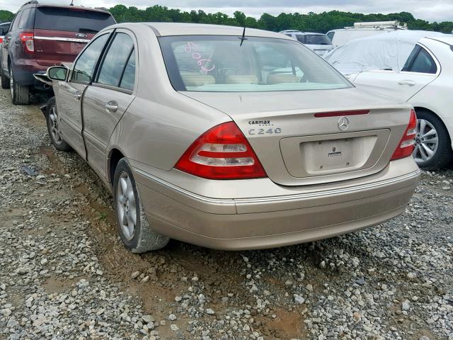 WDBRF61J52F218062 - 2002 MERCEDES-BENZ C 240 GOLD photo 3