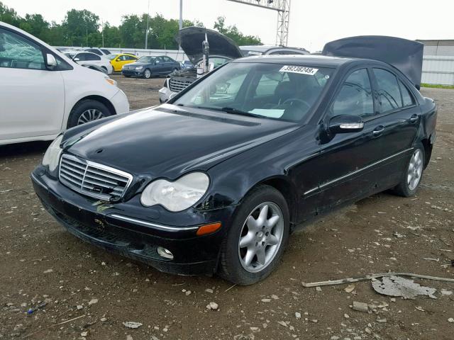 WDBRF64J61F087587 - 2001 MERCEDES-BENZ C 320 BLACK photo 2