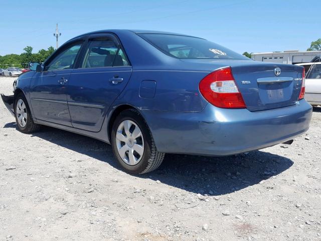 4T1BE32K34U794299 - 2004 TOYOTA CAMRY LE BLUE photo 3