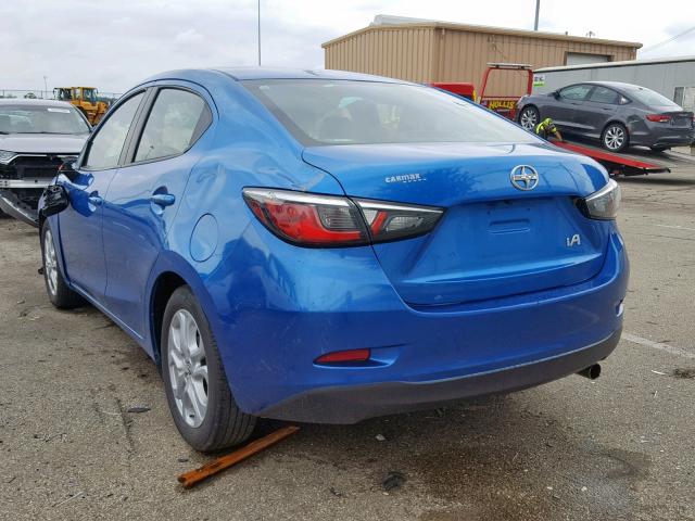 3MYDLBZV7GY135562 - 2016 TOYOTA SCION IA BLUE photo 3