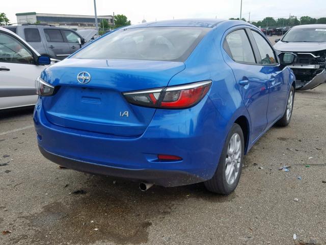 3MYDLBZV7GY135562 - 2016 TOYOTA SCION IA BLUE photo 4