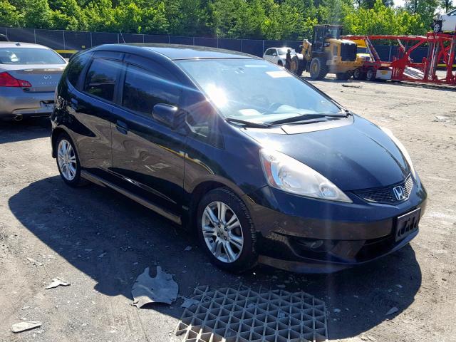 JHMGE88619S009569 - 2009 HONDA FIT SPORT BLACK photo 1