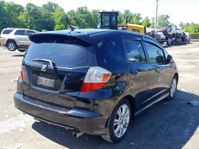 JHMGE88619S009569 - 2009 HONDA FIT SPORT BLACK photo 4