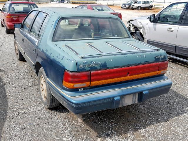 3B3AA4638ST548023 - 1995 DODGE SPIRIT GREEN photo 3