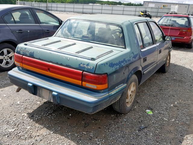 3B3AA4638ST548023 - 1995 DODGE SPIRIT GREEN photo 4