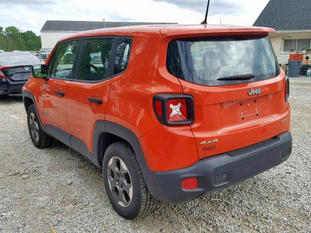 ZACCJBAH5FPC22093 - 2015 JEEP RENEGADE S 橙色 照片 3