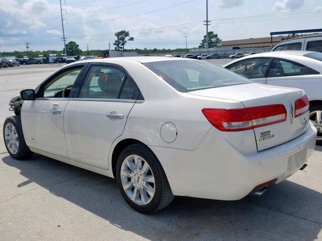 3LNDL2L34CR827400 - 2012 LINCOLN MKZ HYBRID WHITE photo 3