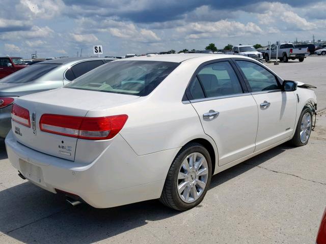 3LNDL2L34CR827400 - 2012 LINCOLN MKZ HYBRID WHITE photo 4