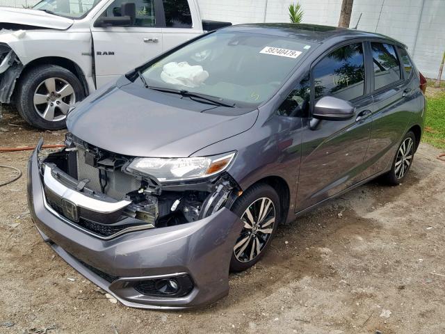 3HGGK5H87KM701717 - 2019 HONDA FIT EX GRAY photo 2