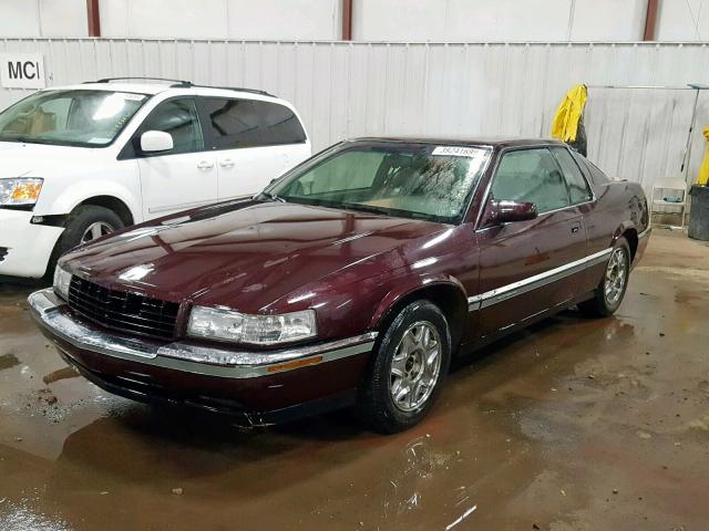 1G6EL1299PU601735 - 1993 CADILLAC ELDORADO T BURGUNDY photo 2