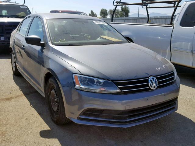 3VW2K7AJ5FM287180 - 2015 VOLKSWAGEN JETTA BASE GRAY photo 1