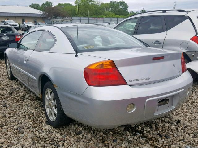 4C3AG42G21E043327 - 2001 CHRYSLER SEBRING LX SILVER photo 3