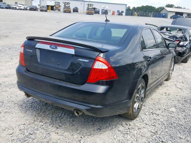 3FAHP0KC2AR290061 - 2010 FORD FUSION SPO BLACK photo 4