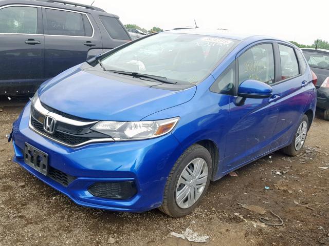 3HGGK5H47KM702458 - 2019 HONDA FIT LX BLUE photo 2