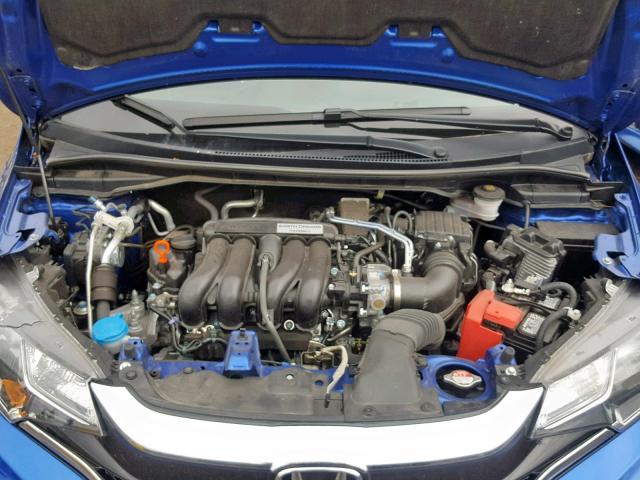 3HGGK5H47KM702458 - 2019 HONDA FIT LX BLUE photo 7