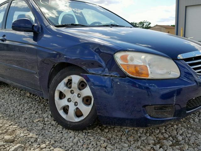 KNAFE121975395880 - 2007 KIA SPECTRA EX BLUE photo 9