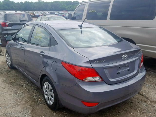 KMHCT4AE0GU164031 - 2016 HYUNDAI ACCENT SE GRAY photo 3