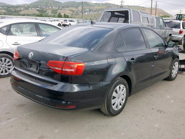 3VW2K7AJ5FM217517 - 2015 VOLKSWAGEN JETTA BASE BLACK photo 4