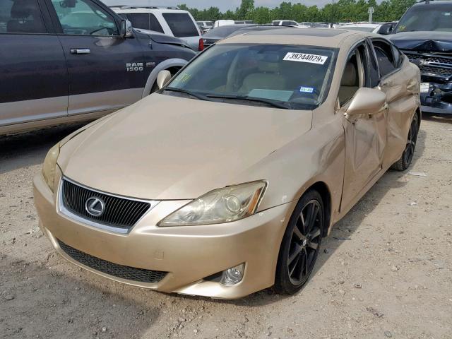 JTHBK262685059297 - 2008 LEXUS IS 250 GOLD photo 2