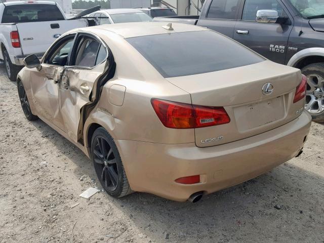 JTHBK262685059297 - 2008 LEXUS IS 250 GOLD photo 3