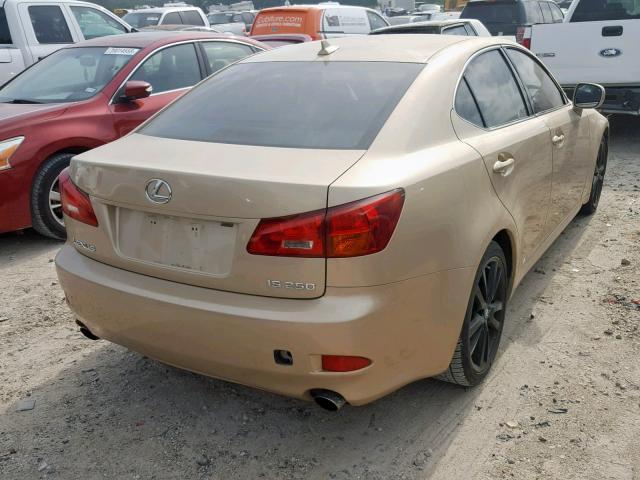 JTHBK262685059297 - 2008 LEXUS IS 250 GOLD photo 4