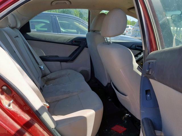 KNAFU4A23C5550237 - 2012 KIA FORTE EX RED photo 6