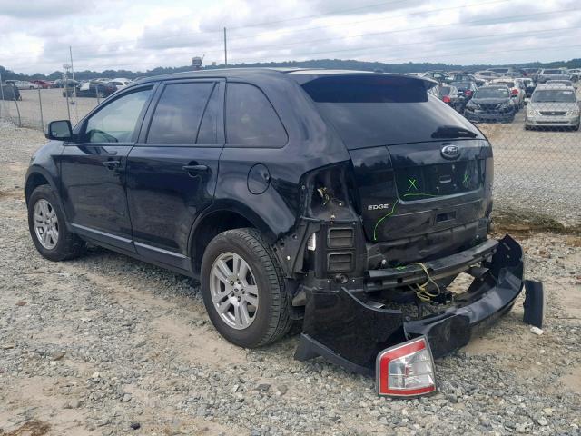 2FMDK48C38BA76626 - 2008 FORD EDGE SEL BLACK photo 3