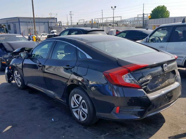 2HGFC2F55HH543238 - 2017 HONDA CIVIC LX BLACK photo 3