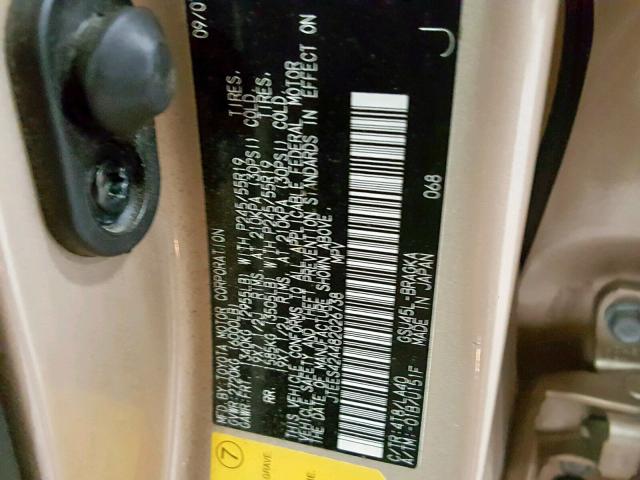 JTEES42A482026738 - 2008 TOYOTA HIGHLANDER GOLD photo 10