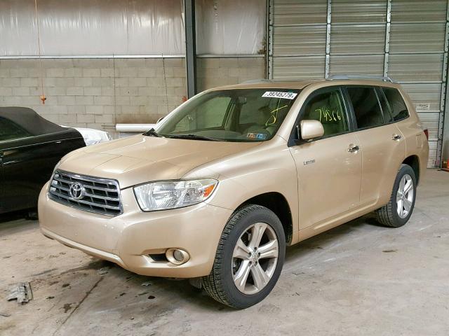 JTEES42A482026738 - 2008 TOYOTA HIGHLANDER GOLD photo 2