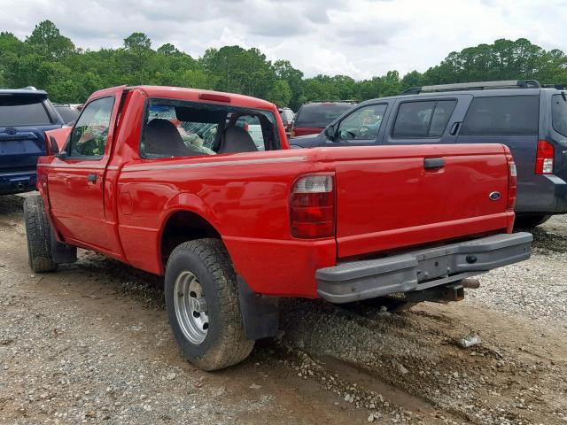 1FTYR10DX2PA46916 - 2002 FORD RANGER RED photo 3
