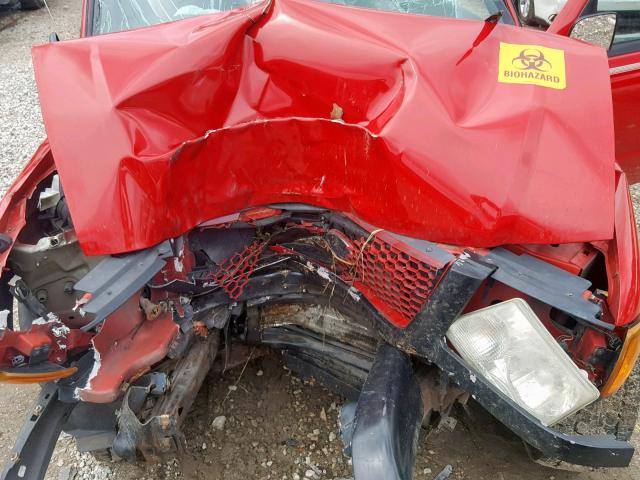 1FTYR10DX2PA46916 - 2002 FORD RANGER RED photo 7