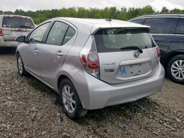 JTDKDTB30C1017515 - 2012 TOYOTA PRIUS C SILVER photo 3