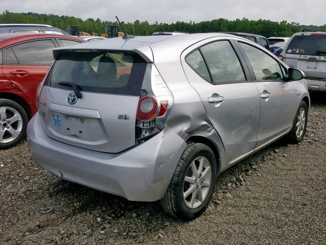 JTDKDTB30C1017515 - 2012 TOYOTA PRIUS C SILVER photo 4