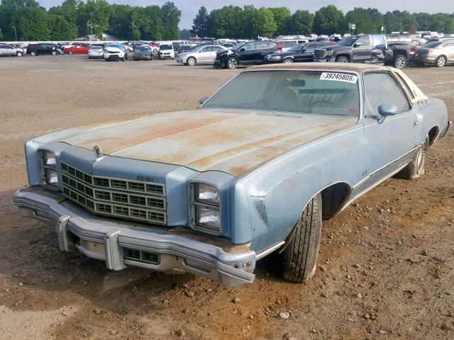 1H57L7K504284 - 1977 CHEVROLET MONTE CARL BLUE photo 2