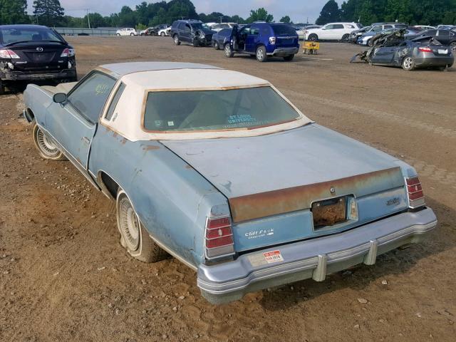 1H57L7K504284 - 1977 CHEVROLET MONTE CARL BLUE photo 3