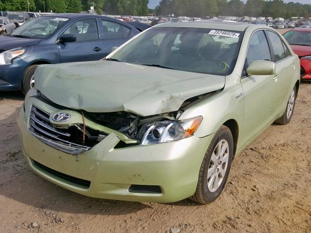 4T1BB46K99U111120 - 2009 TOYOTA CAMRY HYBR GREEN photo 2