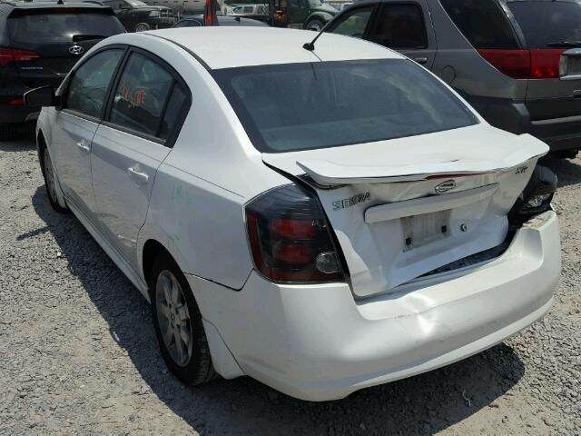 3N1AB6AP7CL760742 - 2012 NISSAN SENTRA 2.0 WHITE photo 3