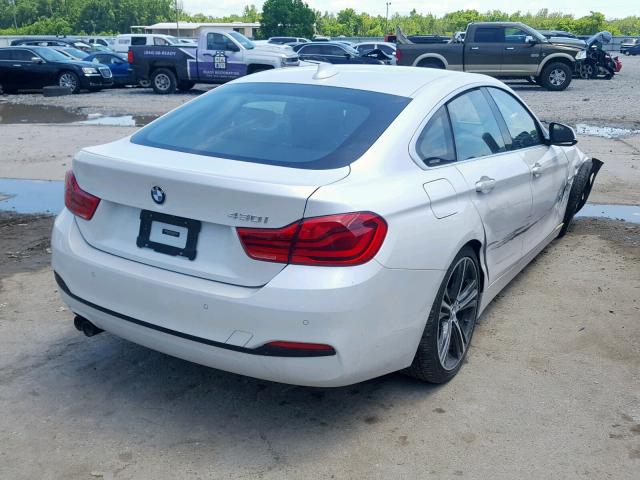 WBA4J1C55JBG80379 - 2018 BMW 430I GRAN WHITE photo 4