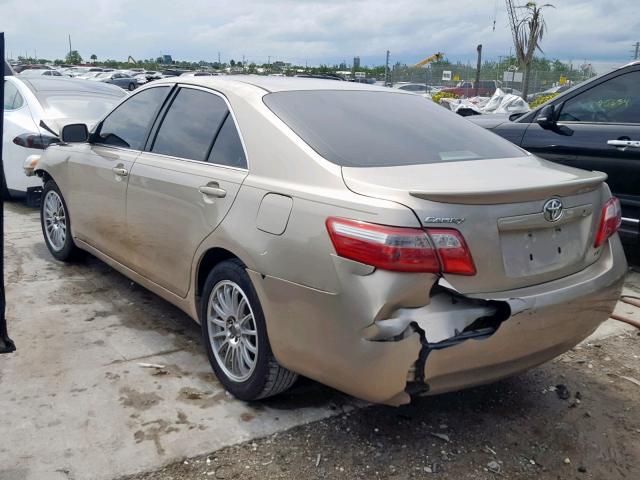 4T1BE46K67U632462 - 2007 TOYOTA CAMRY NEW GOLD photo 3