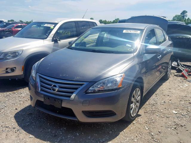 3N1AB7AP3FY282526 - 2015 NISSAN SENTRA S GRAY photo 2