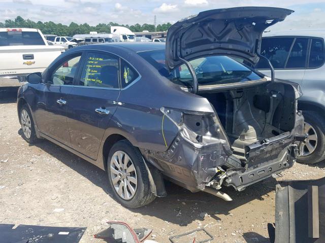 3N1AB7AP3FY282526 - 2015 NISSAN SENTRA S GRAY photo 3