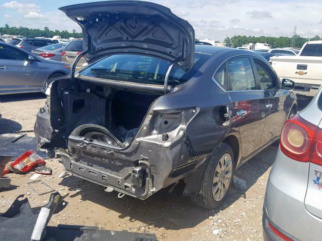 3N1AB7AP3FY282526 - 2015 NISSAN SENTRA S GRAY photo 4