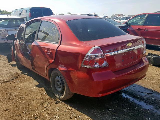 KL1TG5DE6BB252667 - 2011 CHEVROLET AVEO LT RED photo 3