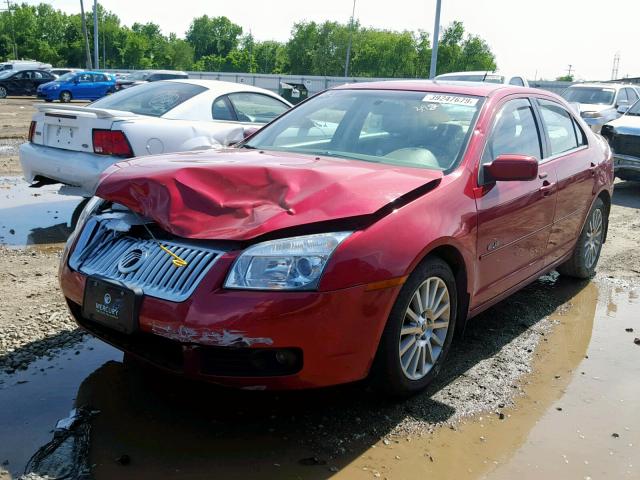 3MEHM08108R635833 - 2008 MERCURY MILAN PREM RED photo 2