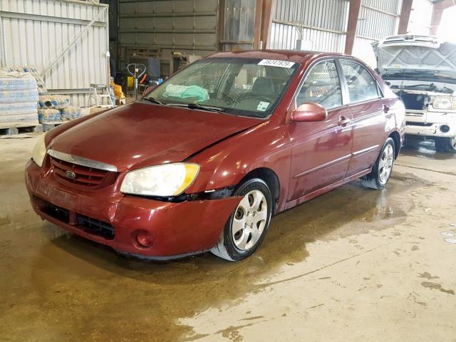 KNAFE121365346849 - 2006 KIA NEW SPECTR MAROON photo 2