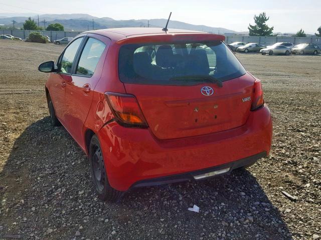 VNKKTUD37GA061742 - 2016 TOYOTA YARIS L RED photo 3